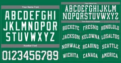 Kelly Green White-Gray Classic Authentic Baseball Jersey 3