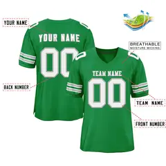 Kelly Green White-Gray Classic Authentic Football Jersey 2