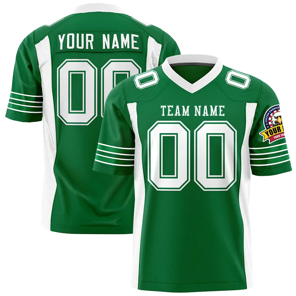 Kelly Green White Insert Color Authentic Football Jersey