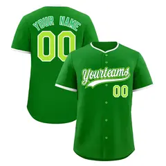 Kelly Green White Neon Green Baseball Uniform 1