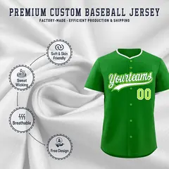 Kelly Green White Neon Green Baseball Uniform 3