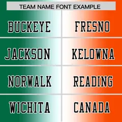 Kelly Green White-Orange Gradient Football Jersey 3