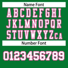 Kelly Green White-Pink Classic Authentic Football Jersey 4