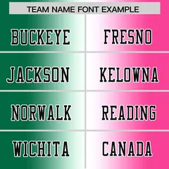Kelly Green White-Pink Gradient Football Jersey 3