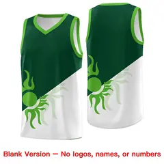 Kelly Green White Radiant Sun Two Tone Basketball Jersey 2