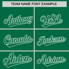 Kelly Green White Raglan Three Stripes Varsity Letterman Jacket Hoodie 5