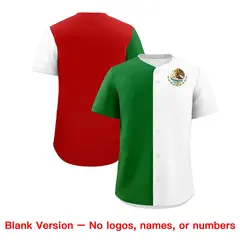 Kelly Green White Red Graffiti Mexican Style Baseball Jersey 2