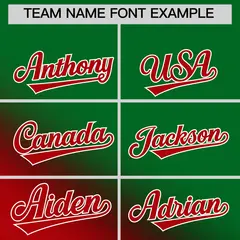 Kelly Green White Red Graffiti Mexican Style Baseball Jersey 4