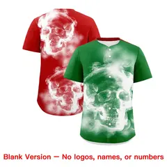 Kelly Green White Red Graffiti Mexican Style Baseball Jersey 2
