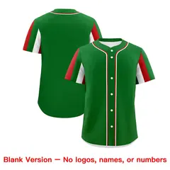 Kelly Green White Red Graffiti Mexican Style Baseball Jersey 2
