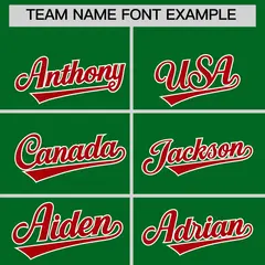 Kelly Green White Red Graffiti Mexican Style Baseball Jersey 4
