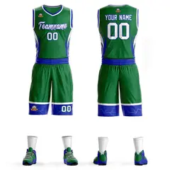 Kelly Green White Royal Graffiti Lightning Basketball Jersey 1