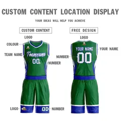 Kelly Green White Royal Graffiti Lightning Basketball Jersey 3