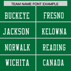 Kelly Green White Shoulder Star Pattern Flag Football Jersey 3