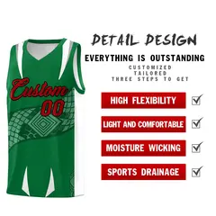 Kelly Green White Snake Scale Venomous Fang Graffiti Basketball Jersey 2