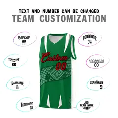 Kelly Green White Snake Scale Venomous Fang Graffiti Basketball Jersey 4