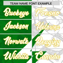 Kelly Green White Split Lightning Pattern Football Jersey 3