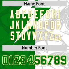 Kelly Green White Split Lightning Pattern Football Jersey 4