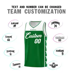 Kelly Green White Star Pattern Basketball Jersey 5