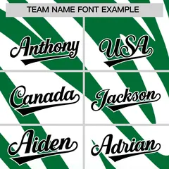 Kelly Green White Tiger Stripe Gradient Baseball Jersey 3