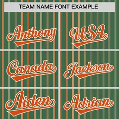 Kelly Green White Tricolor Stripe Fashion Baseball Jersey 3