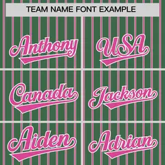 Kelly Green White Tricolor Stripe Fashion Baseball Jersey 3