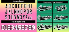 Kelly Green Yellow Black-White Gradient Baseball Jersey 3
