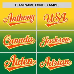 Kelly Green Yellow Gradient Authentic Baseball Jersey 3