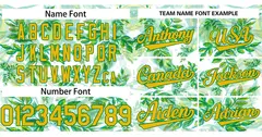Kelly Green Yellow-Green Graffiti Pattern Baseball Jersey 3