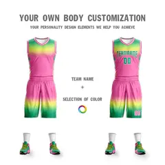 Kelly Green Yellow Kelly Green-White Gradient Basketball Jersey 3
