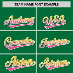 Kelly Green Yellow-Pink Gradient Varsity Full-Snap Raglan Baseball Jacket 3