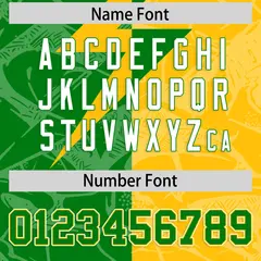 Kelly Green Yellow Split Lightning Pattern Football Jersey 4