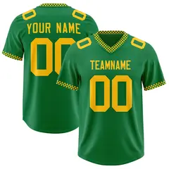 Kelly Green Yellow Square Neckline Classic Football Jersey 1