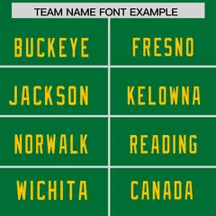 Kelly Green Yellow Square Neckline Classic Football Jersey 3