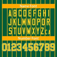Kelly Green Yellow Stripe Full Button Baseball Jersey 4