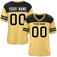 Khaki Black Color Block Authentic Football Jersey 1