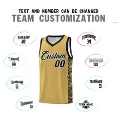 Khaki Black Indians Pattern Sports Uniform Basketball Jersey 4