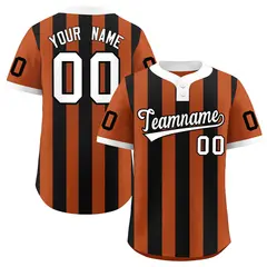 Khaki Black Stripe Two-Button Softball Jersey 1