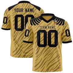 Khaki Black Tiger Stripe Graffiti Authentic Football Jersey