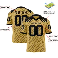 Khaki Black Tiger Stripe Graffiti Authentic Football Jersey 2