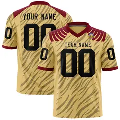 Khaki Black Tiger Stripe Graffiti Authentic Football Jersey 1
