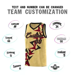 Khaki Boomerang Pattern Basketball Jersey 4