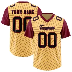 Khaki Cardinal Star Pattern Raglan Sleeves Football Jersey 1