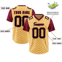 Khaki Cardinal Star Pattern Raglan Sleeves Football Jersey 2