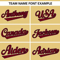 Khaki Crimson-Black Side Two-Tone Authentic Baseball Jersey 3