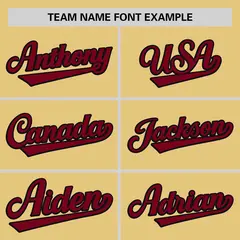 Khaki Crimson-Black Stripe Raglan Sleeves Baseball Jersey 3