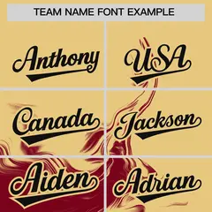 Khaki Crimson Ink Pattern Authentic Baseball Jersey 3
