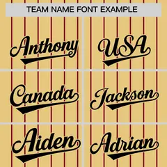 Khaki Crimson Pinstripe Two-Tone Authentic Baseball Jersey 3