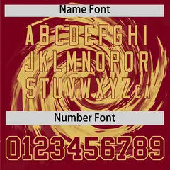 Khaki Crimson Swirl Graffiti Baseball Jersey 4