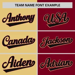 Khaki Crimson Two Tone Striped Authentic Baseball Jersey 3